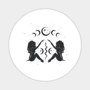 Sitting Sister Moon Goddess Magnet